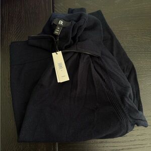 Banana Republic 1/4 zip sweater navy